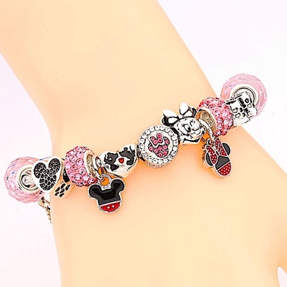 - Disney Mickey Minnie Mouse Charm Bracelet - Picture 4 of 5